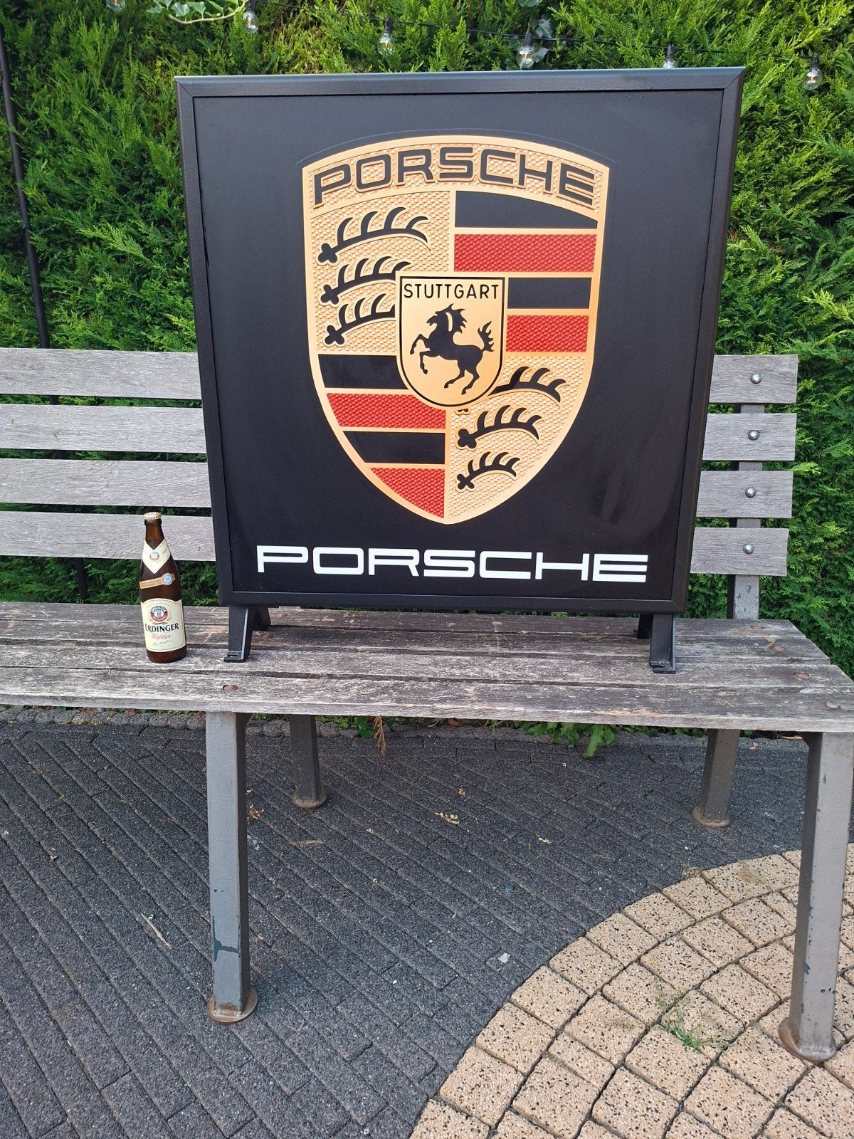 Porsche lichtbak dubbelzijdig, Verzamelen, Ophalen of Verzenden, Zo goed als nieuw, Lichtbak of (neon) lamp
