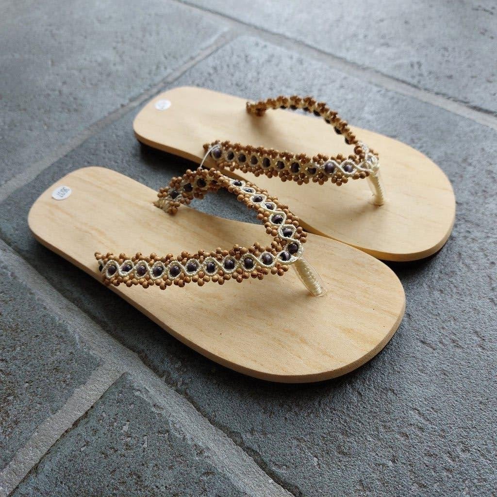 Slippers met Kraaltjes - Paars/Beige - Maat 36/37 - Nieuw, Ophalen of Verzenden, Nieuw, Overige kleuren
