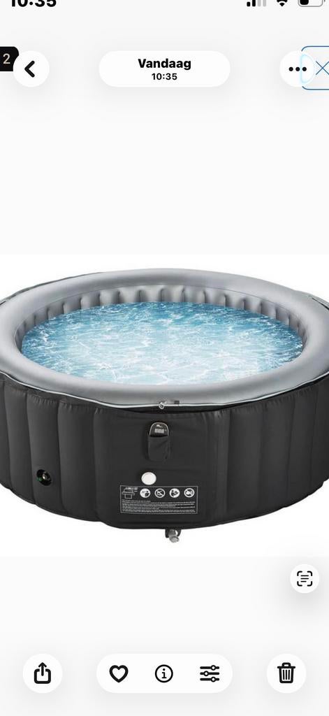 MSpa opblaasbare jacuzzi 1.80m rond, compleet met accessoire, Ophalen, Gebruikt, Minder dan 80 cm, Opblaaszwembad