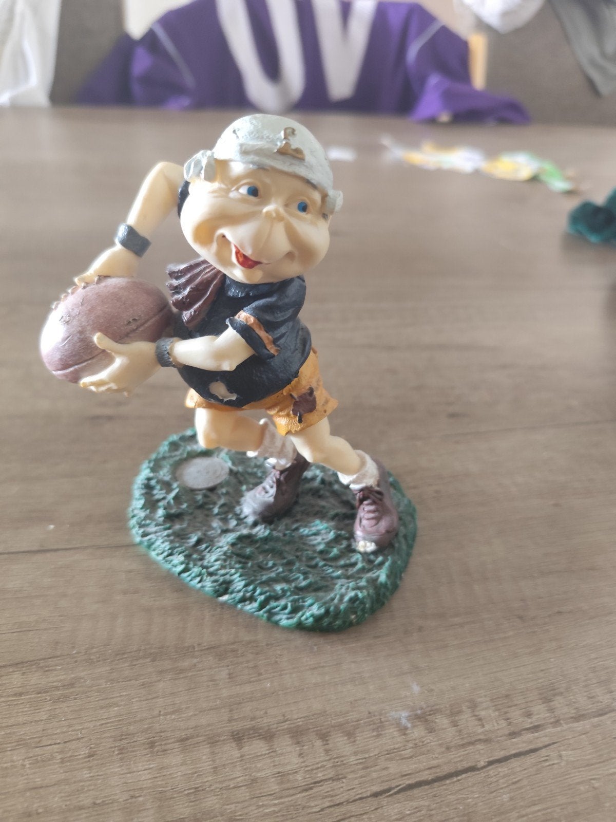 Vintage Laaf beeldje rugby speler - Uniek verzamelobject, Ophalen, Gebruikt, Laaf