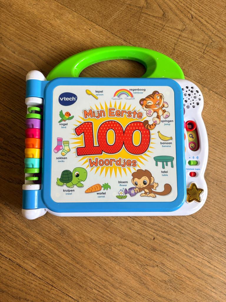 VTech Mijn Eerste 100 Woordjes - Interactief Leerboek, Kinderen en Baby's, Speelgoed | Vtech, Ophalen of Verzenden, Zo goed als nieuw