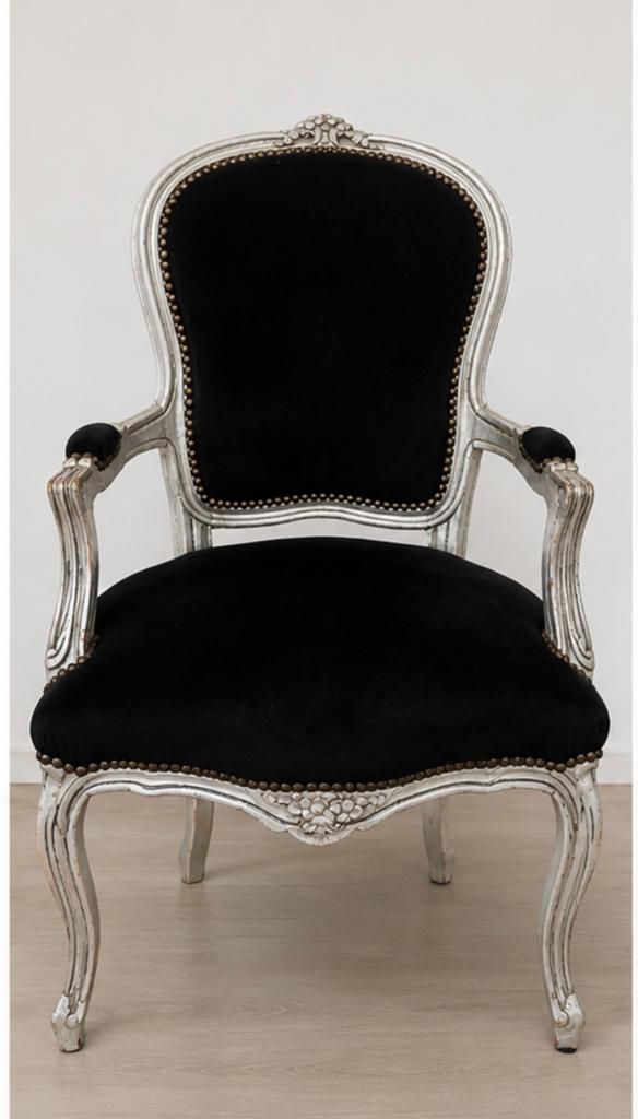 Barok fauteuil zwart, Ophalen