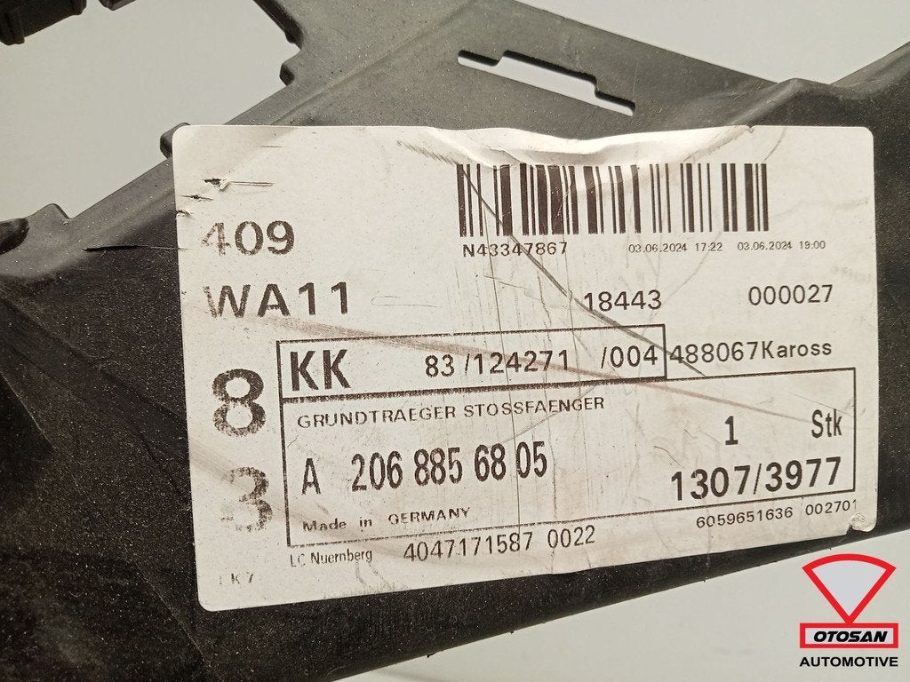 Mercedes C Klasse W206 AMG Bumpersteun Rechts Voor A20688568, Gebruikt, Mercedes-Benz AG, Mercedes-Benz, Rechts