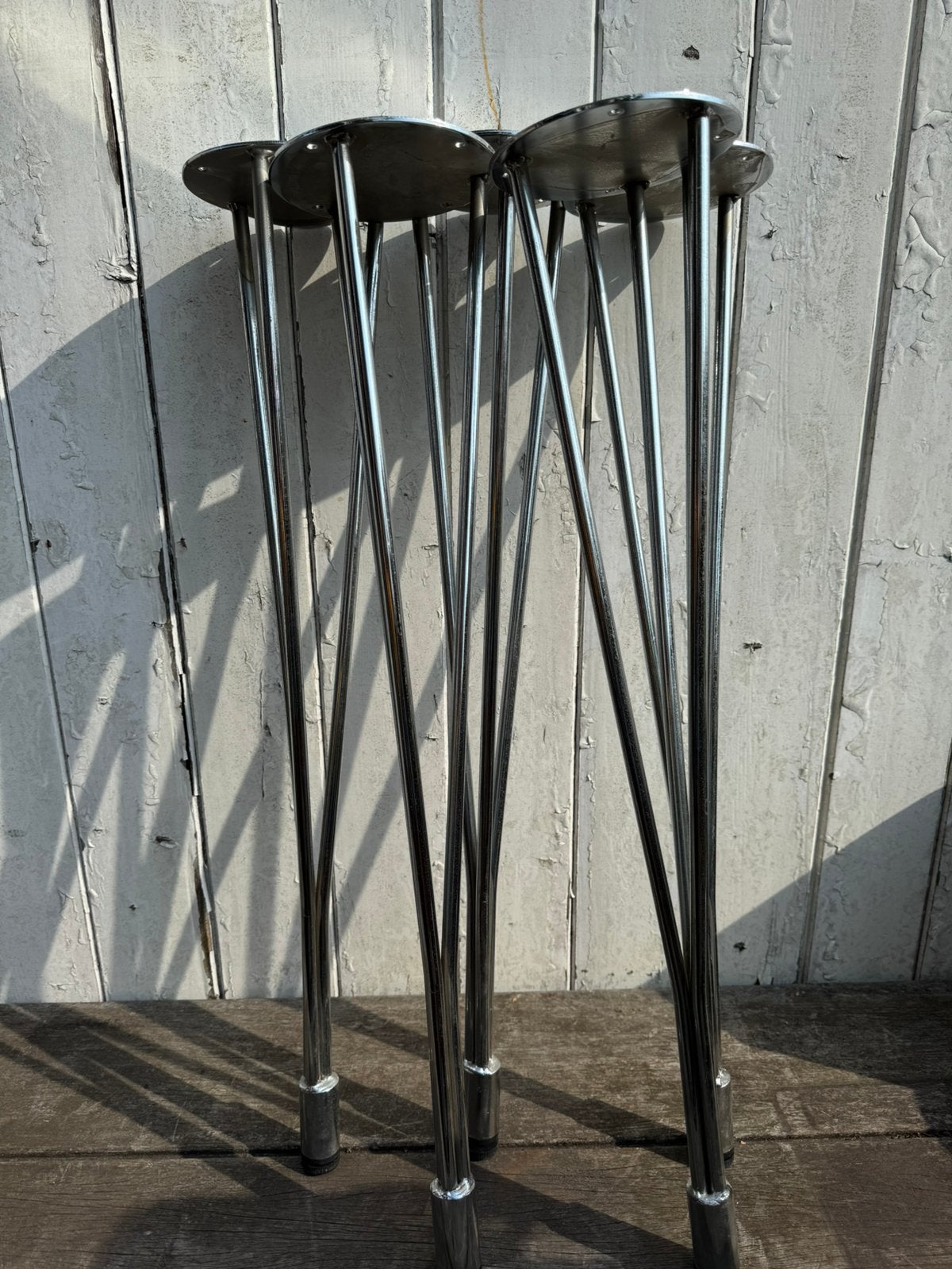 Vintage verchroomd hairpin tafelpoten haarspeldpoten, Ophalen