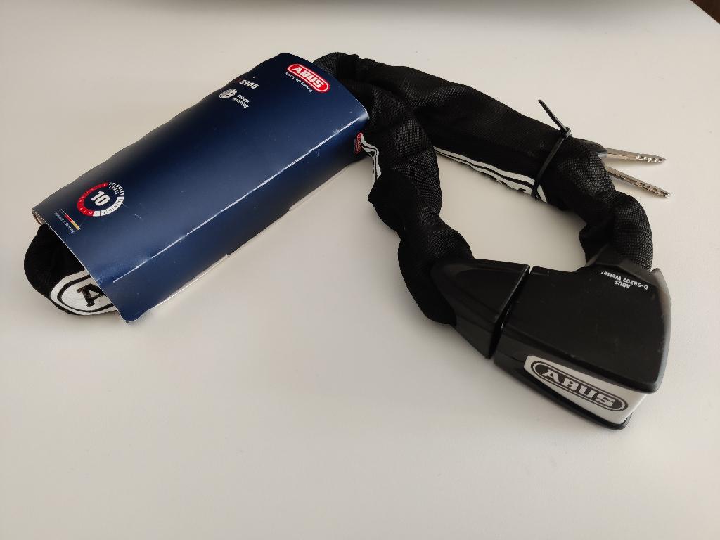 ABUS 8900 Kettingslot - Zwart, Fietsen en Brommers, Ophalen of Verzenden, Zo goed als nieuw, Kettingslot