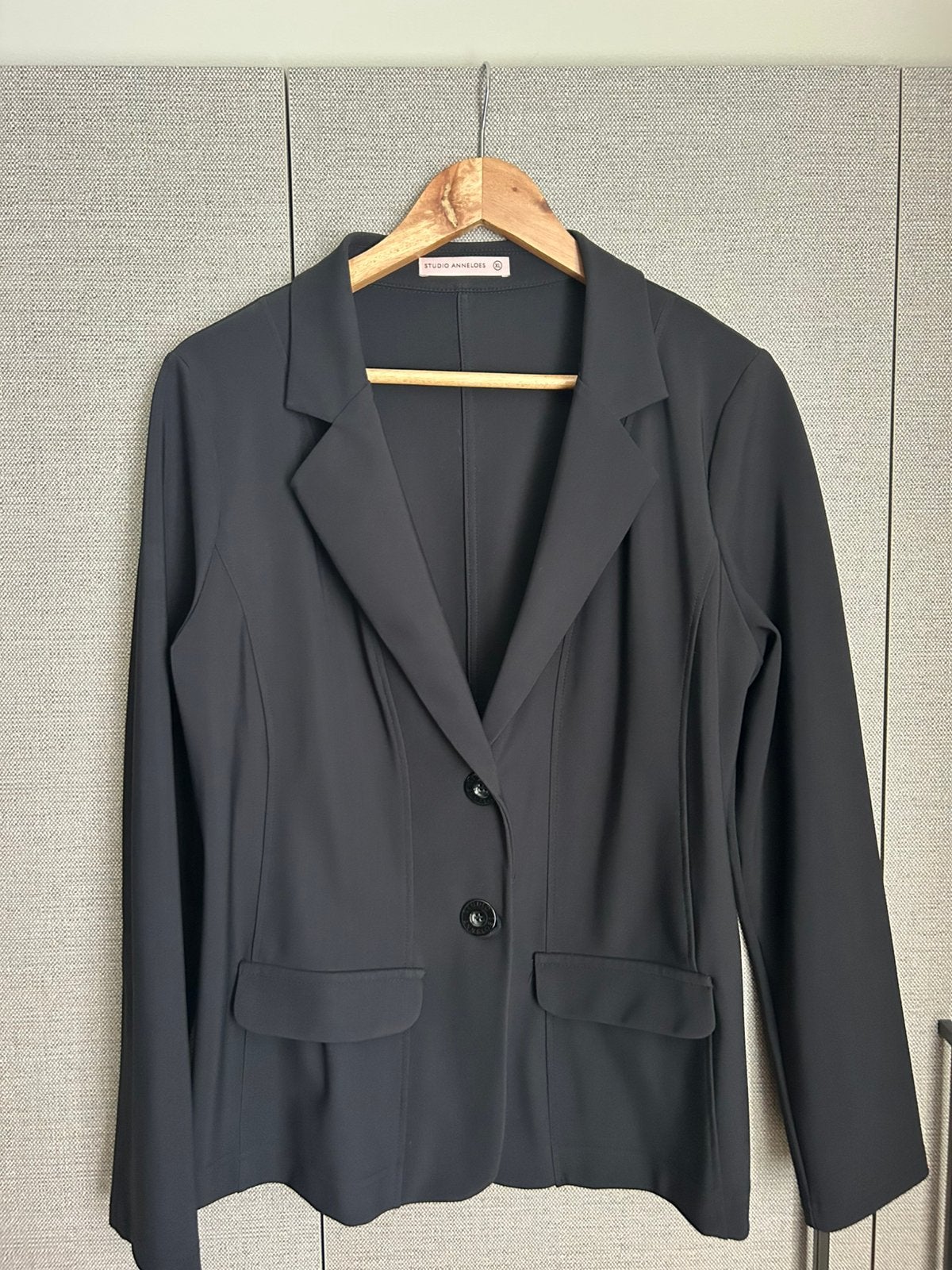 Studio Anneloes colbert travel zwart XL, Verzenden, Zo goed als nieuw, Maat 46/48 (XL) of groter, Zwart