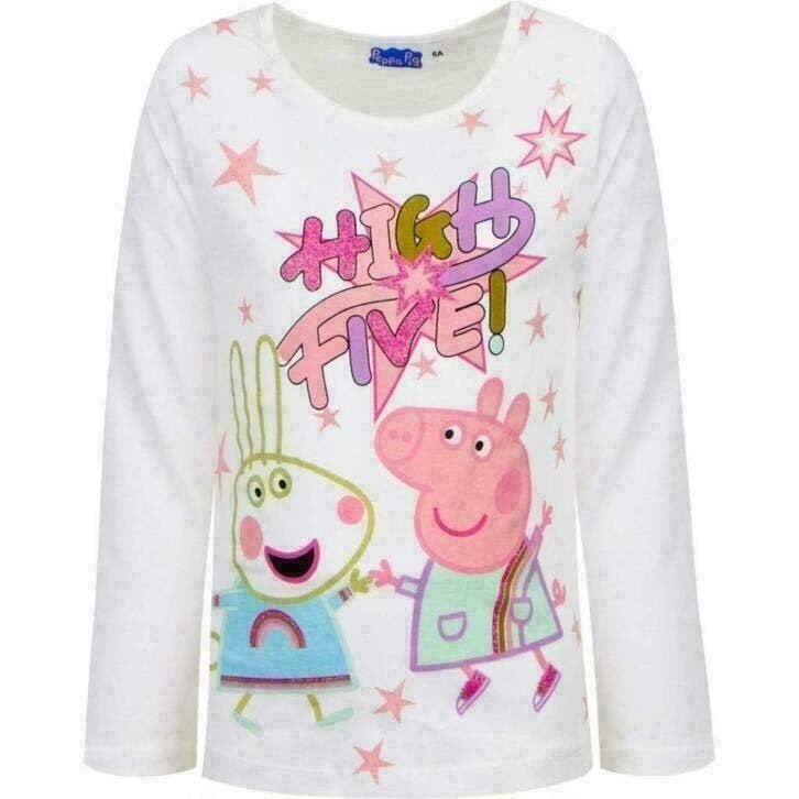 Peppa Pig Longsleeve Shirt Wit - Maat 98 - 104 - 110 - 116, Meisje, Nieuw, Ophalen of Verzenden, Peppa Pig