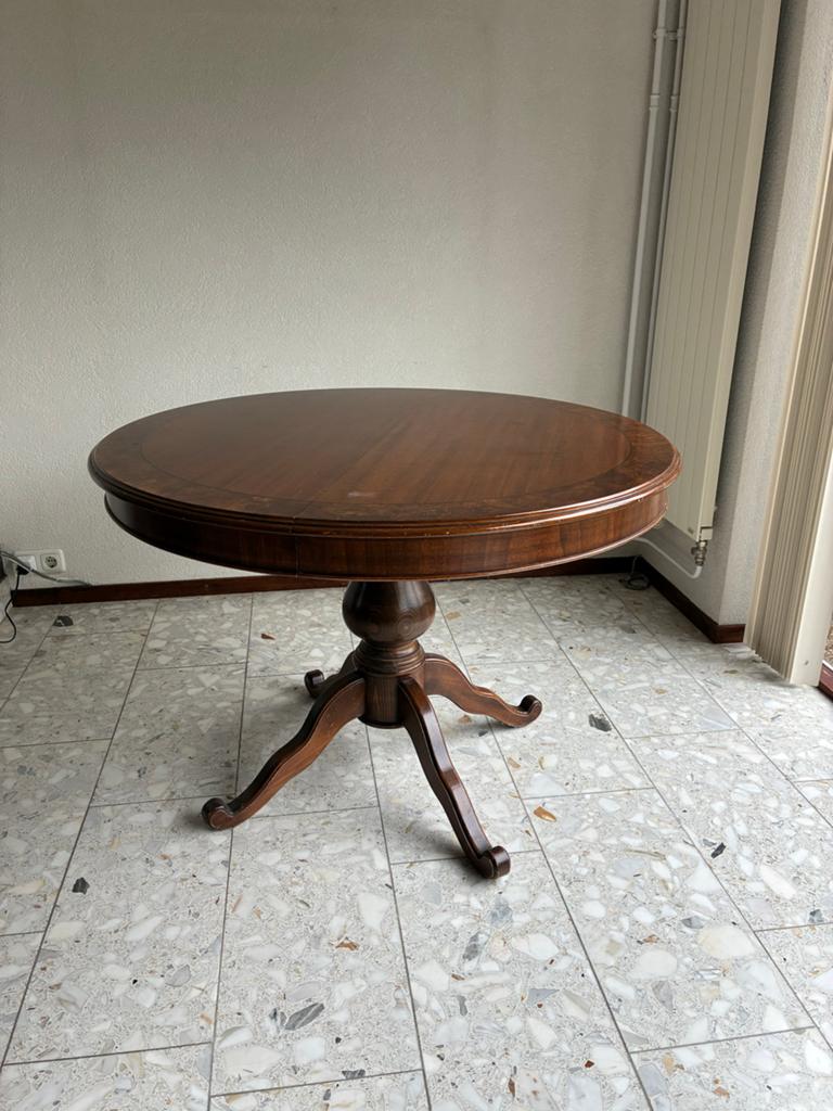 Uitschuifbare ronde eettafel, klassiek hout, Ophalen