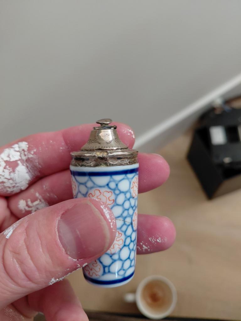 Oud parfum flesje, Ophalen of Verzenden, Miniatuur