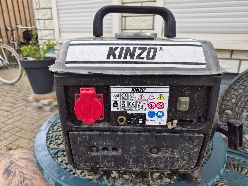 KINZO Stroomaggregaat, Ophalen, Gebruikt, Minder dan 5 kVA, Benzine