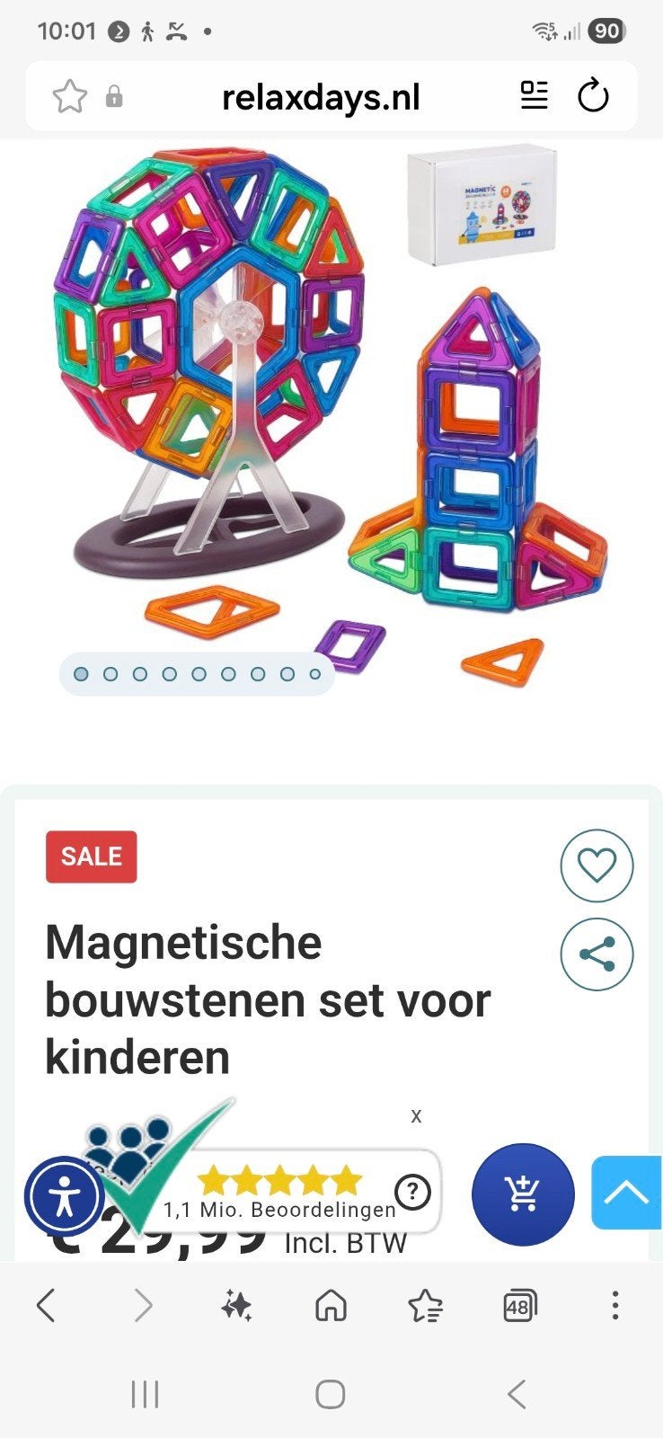 bouwstenen set magnetisch nieuw, Ophalen of Verzenden, Nieuw
