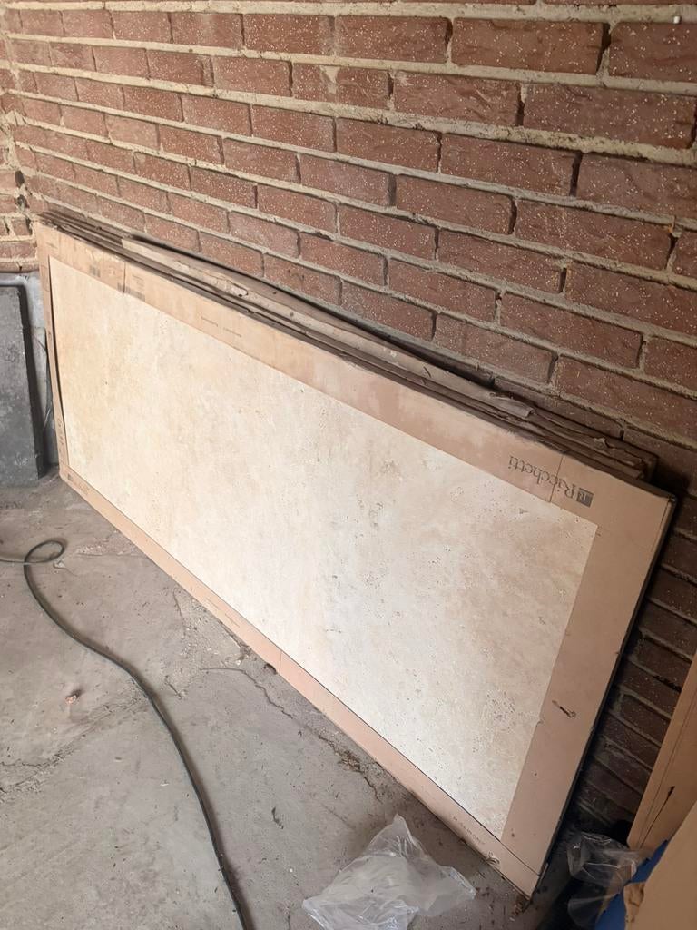 Keramische zandkleurige vloertegels 78 x 180. Totaal 11,2 m2, Doe-het-zelf en Verbouw, Tegels, Ophalen, 60 cm of meer, Nieuw, 5 tot 10 m²