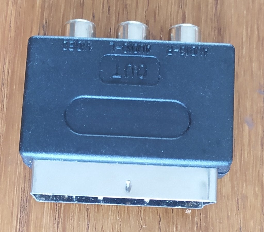 composiet video en audio naar scart converter, Ophalen of Verzenden, Gebruikt