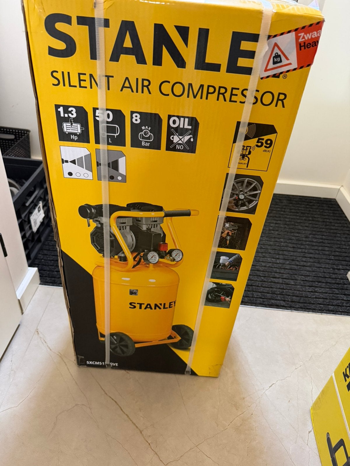 Nieuwe Stanley B2DV2G4STN706 Olievrije Compressor 8bar 750W, Doe-het-zelf en Verbouw, Compressors, Ophalen, 6 tot 10 bar, Nieuw