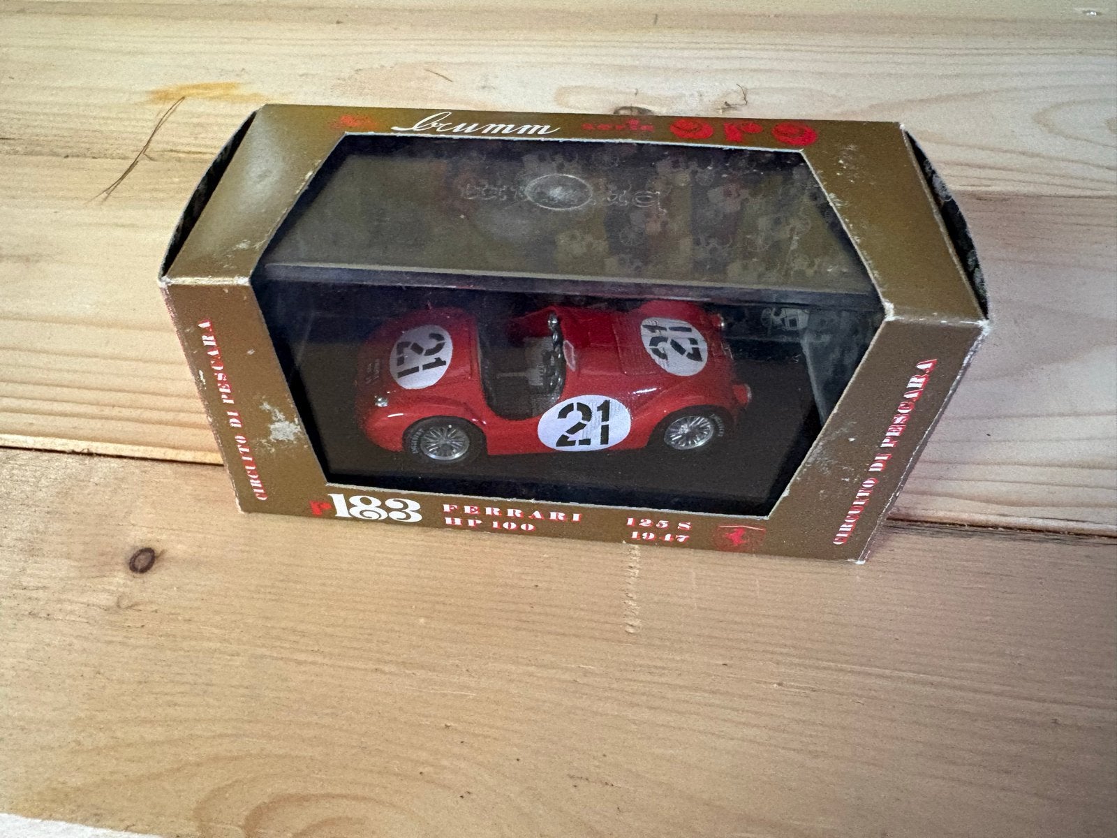 Brumm Ferrari 125 S 1947 modelauto - Circuito di Pescara, Hobby en Vrije tijd, Ophalen of Verzenden, Zo goed als nieuw, Auto, Overige merken