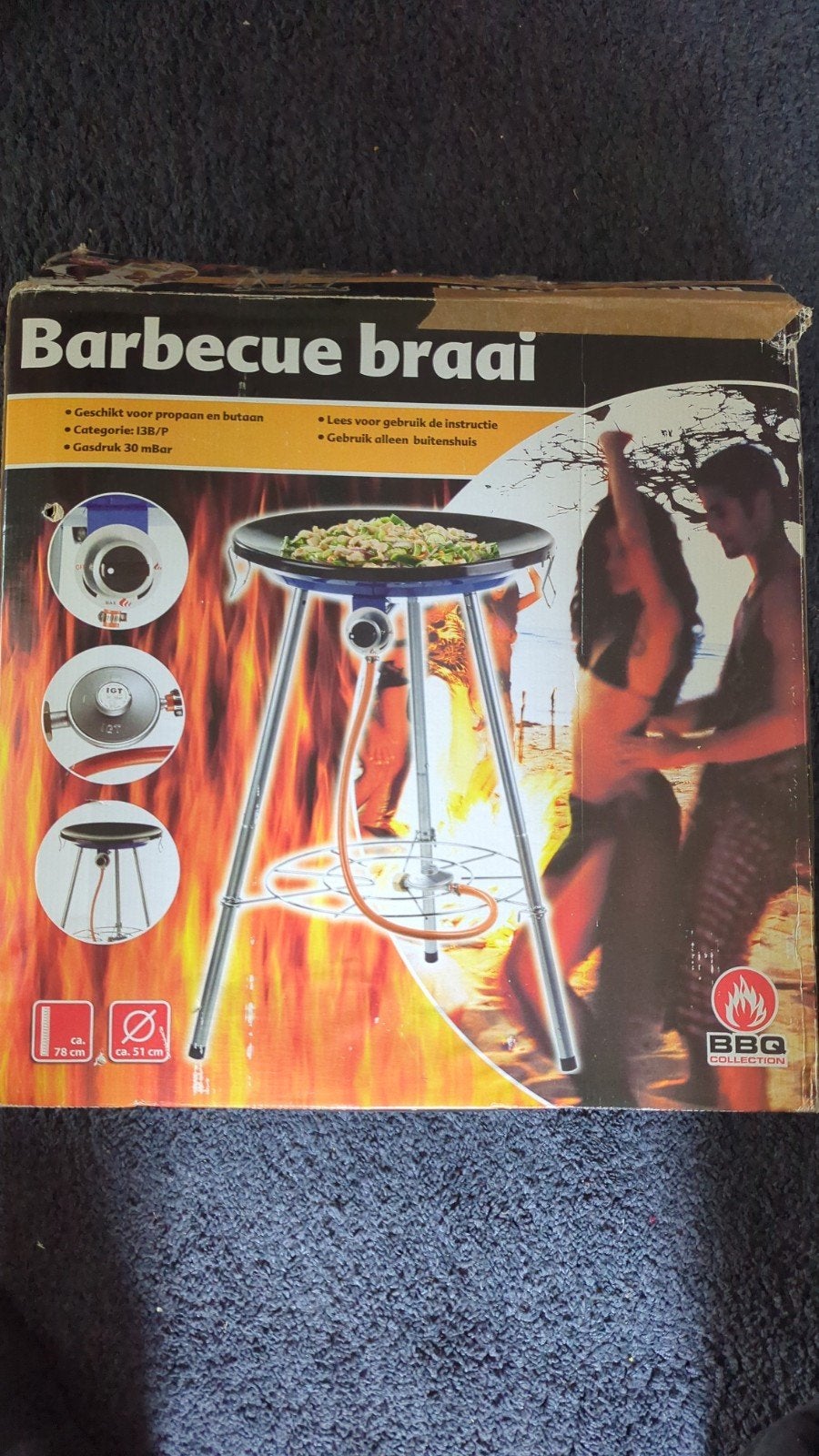 Barbecue braai op gas - zgan, Ophalen of Verzenden, Zo goed als nieuw, BBQ Collection