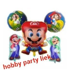 Mario ballonnen set nr M68B, Ophalen of Verzenden, Nieuw, Versiering, Verjaardag