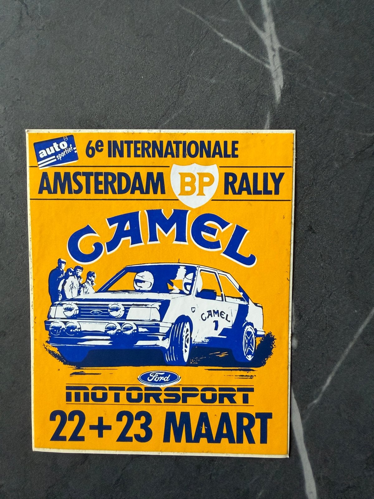 Vintage Camel BP Rally Sticker - Ford Motorsport, Ophalen, Gebruikt, Auto of Motor