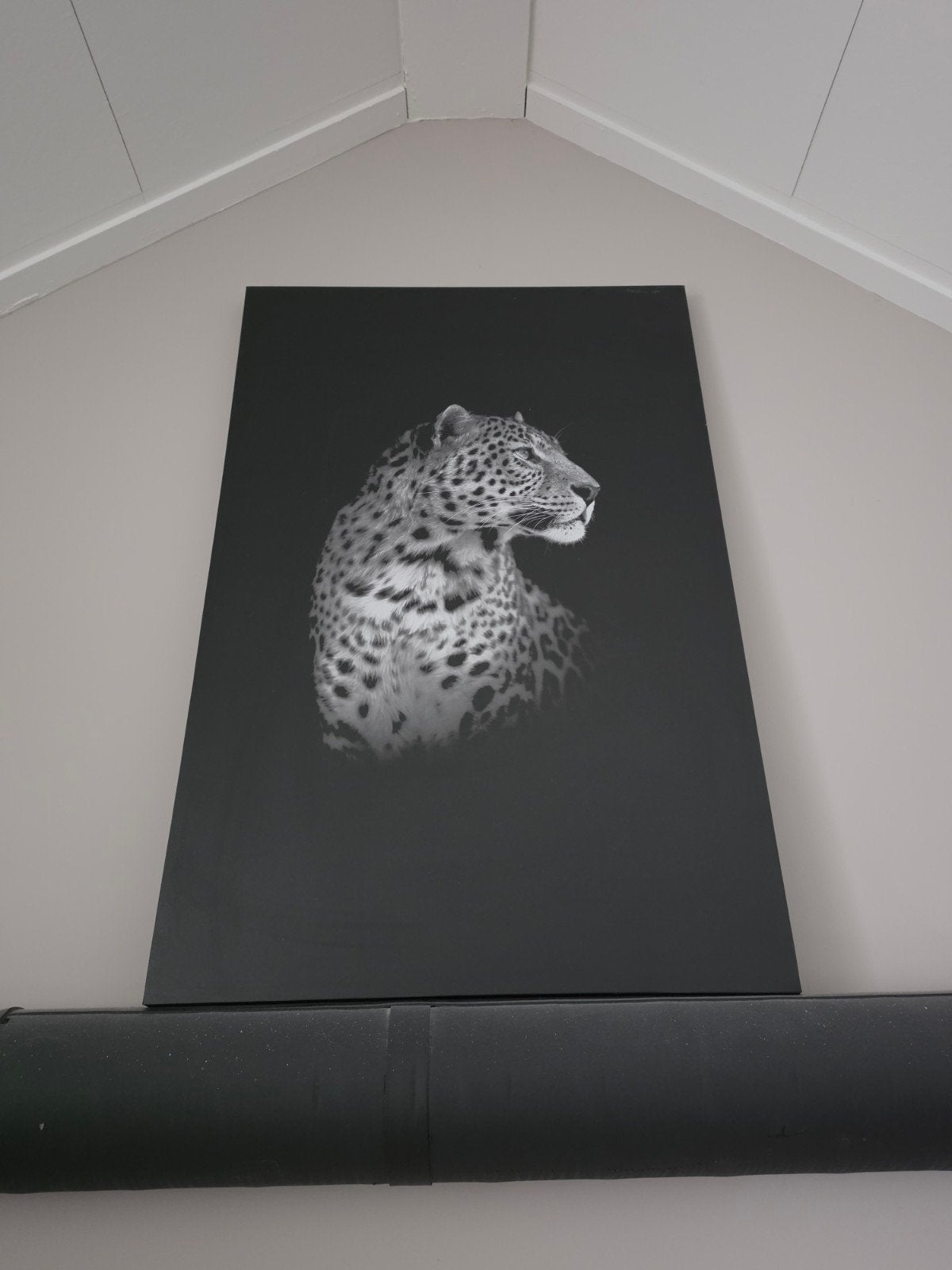 Panter Schilderij Zwart-Wit 120x70 cm, Ophalen, Zo goed als nieuw
