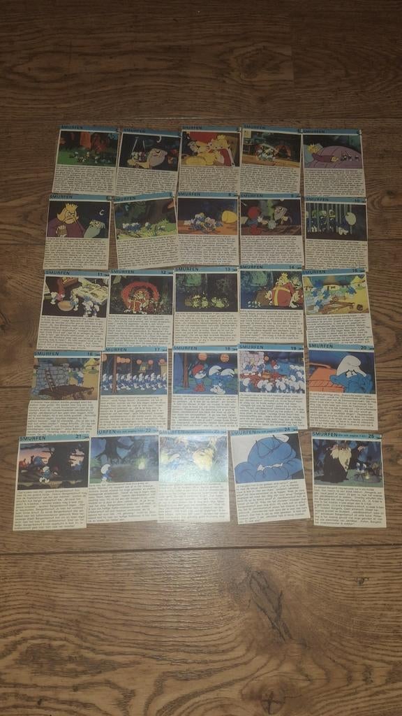 Complete set Smurfen knipsels 1 t/m 49 - Zeldzaam, Verzamelen, Ophalen of Verzenden