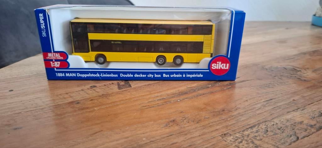 Siku bus MAN dubbeldekker stadsbus 1:87, Hobby en Vrije tijd, Ophalen of Verzenden, Nieuw, Bus of Vrachtwagen, SIKU