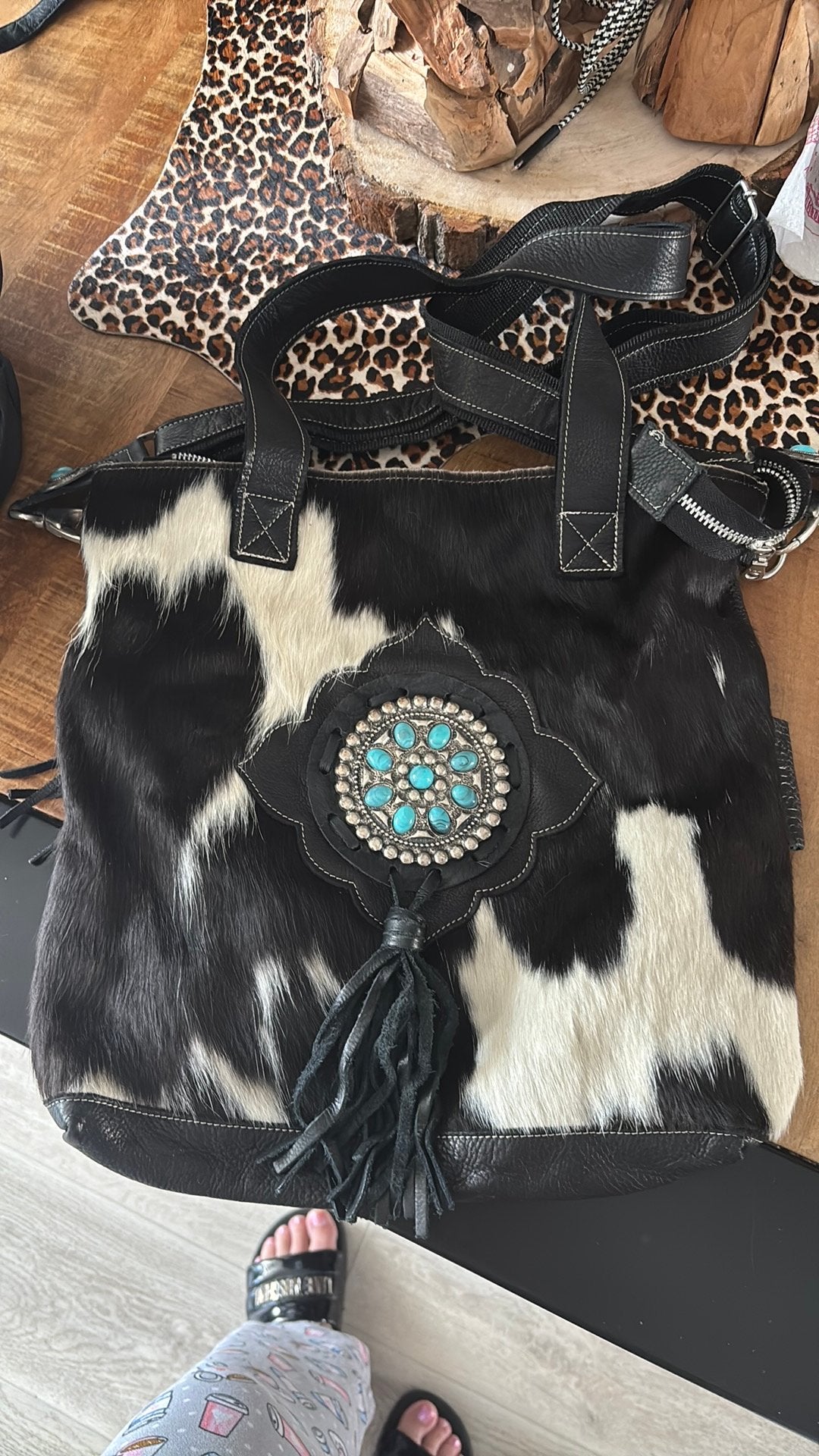 Leren tas, Ophalen, Zo goed als nieuw, Bruin, Handtas