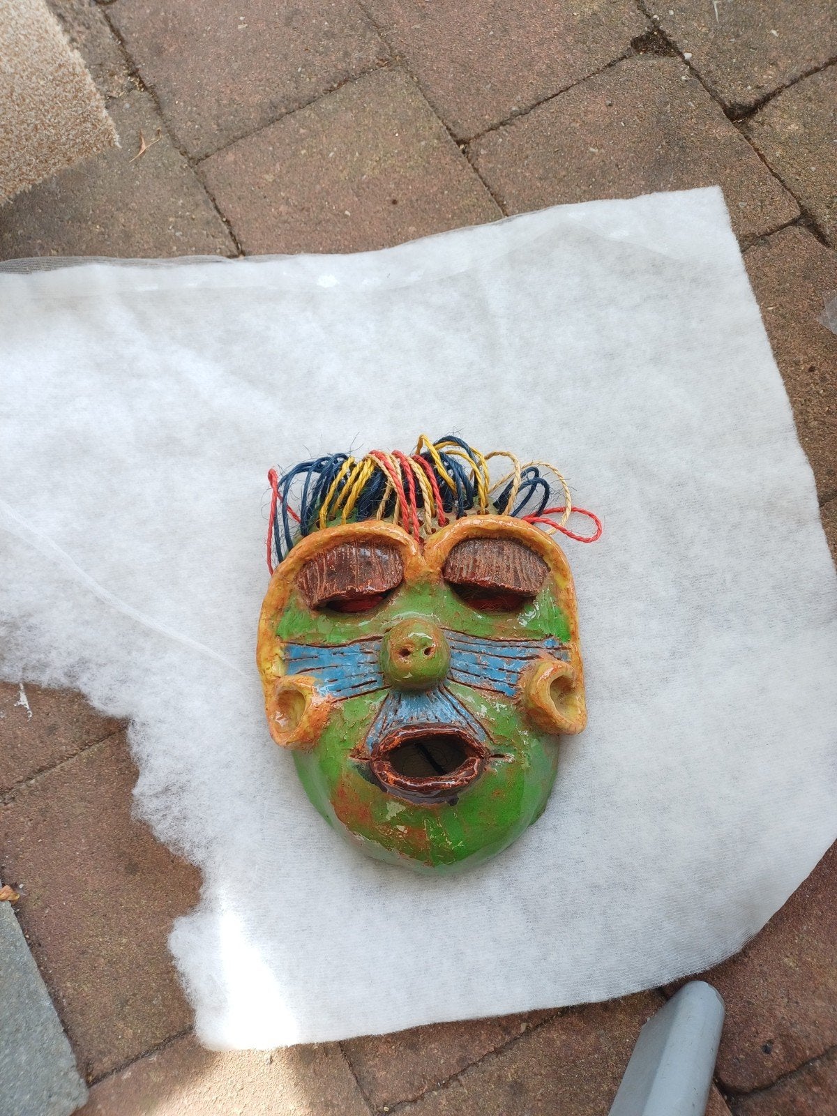 oud Afrikaanse clay masker handgemaakte, Ophalen of Verzenden