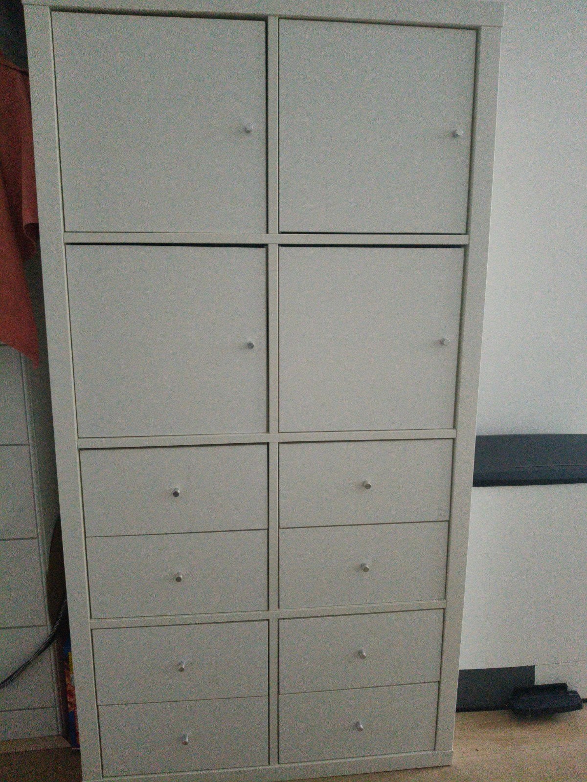 Kallax kast met deuren en lades, Ophalen of Verzenden, Gebruikt