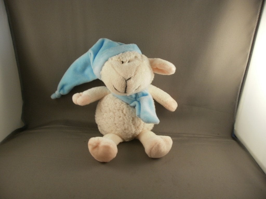 toys Amsterdam schaap wit/roze blauwe muts/sjaal 22 cm van, Overige merken, Overige typen, Ophalen of Verzenden, Zo goed als nieuw