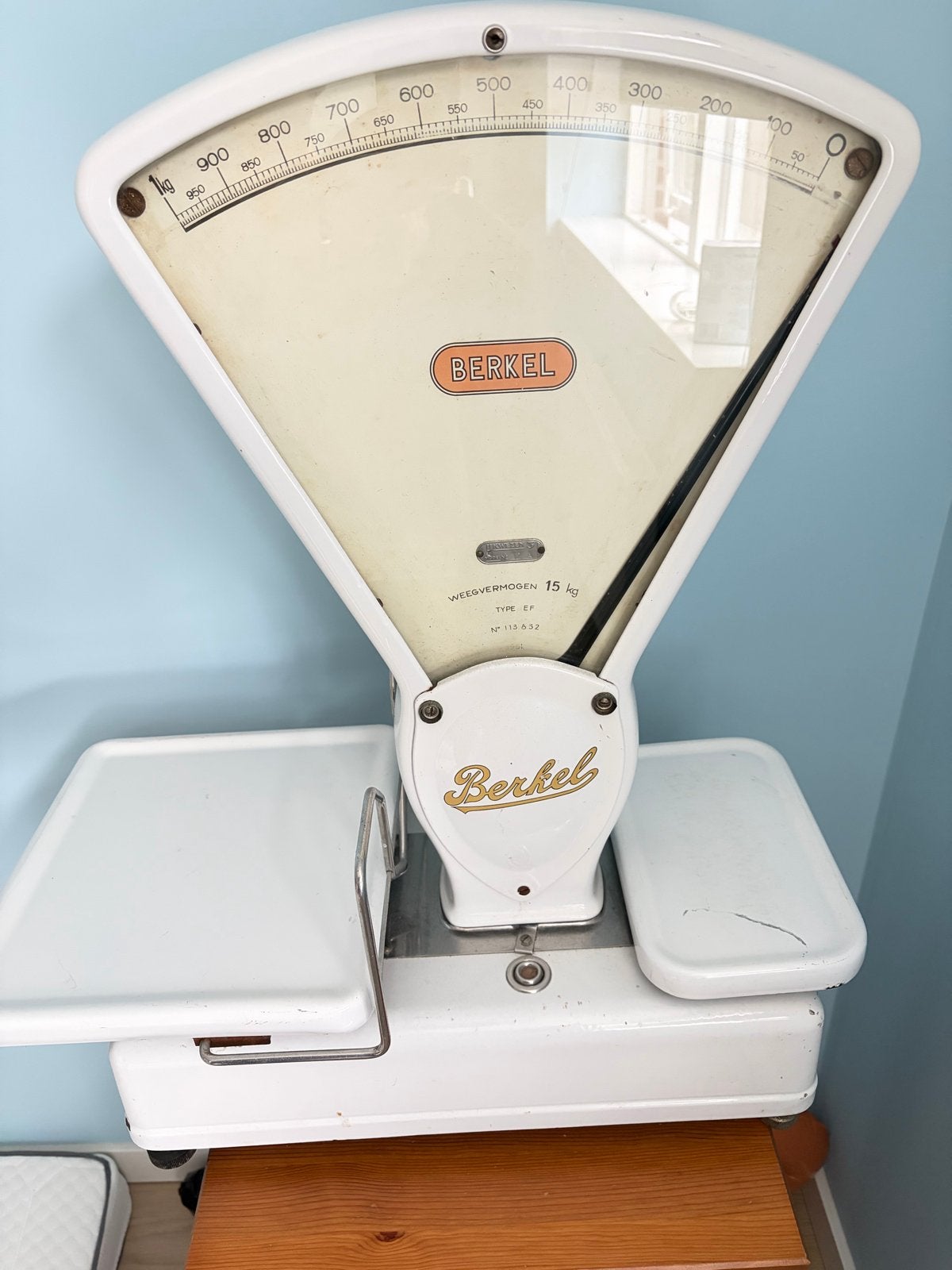 2 Vintage Berkel Weegschaal - Wit, 15 kg, Ophalen of Verzenden, Gebruikt, Overige typen, 50 tot 100 kg
