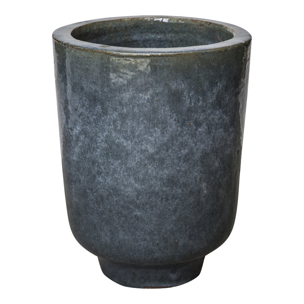 Keramiek geglazuurde VAAS BLOEMPOT terracotta H60 Blauwgrijs, Tuin en Terras, Ophalen, 40 cm of meer, Pietseweg 13A Oud Gastel