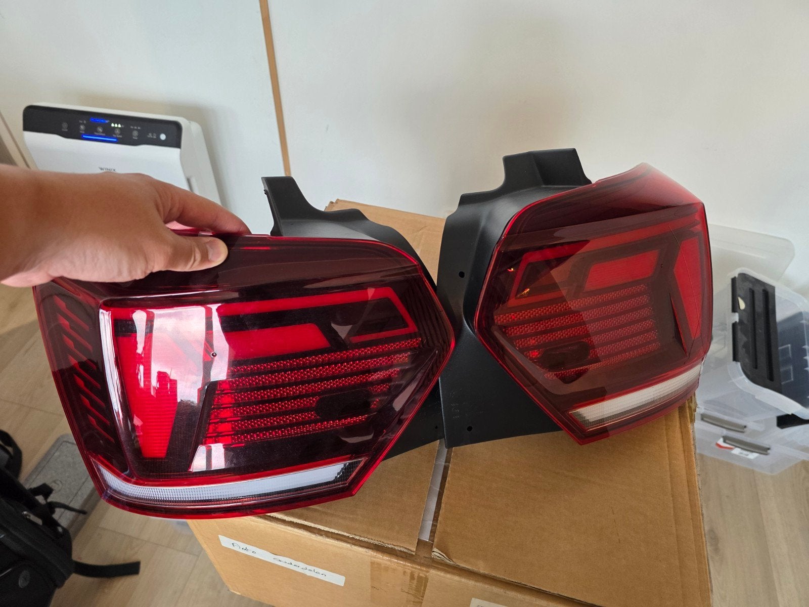 z.g.a.n volkswagen polo achterlichten mk6 met lopend licht, Ophalen of Verzenden, Gebruikt, Volkswagen