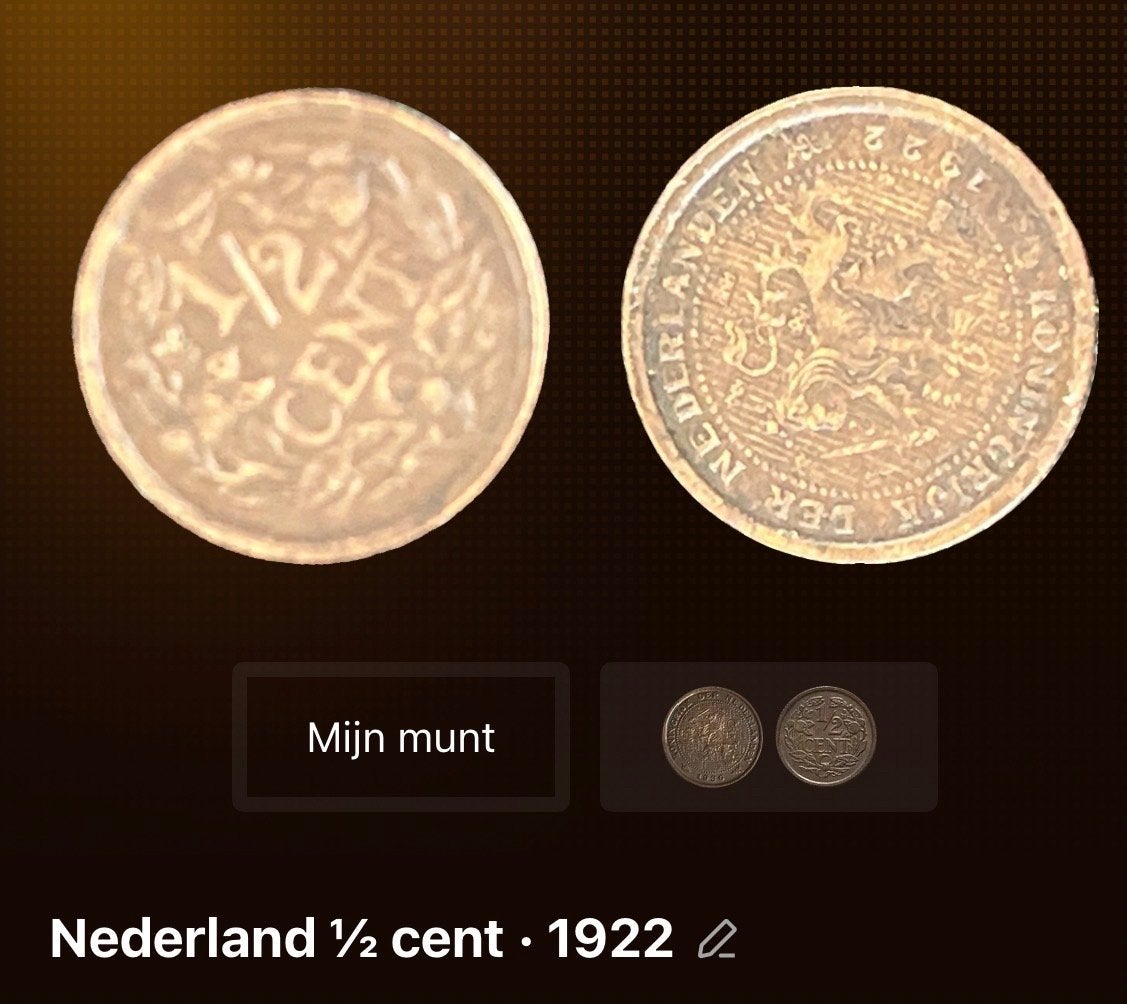 Nederland 1/2 cent 1922 - Koningin Wilhelmina, Postzegels en Munten, Munten | Nederland, Ophalen of Verzenden, Koningin Wilhelmina