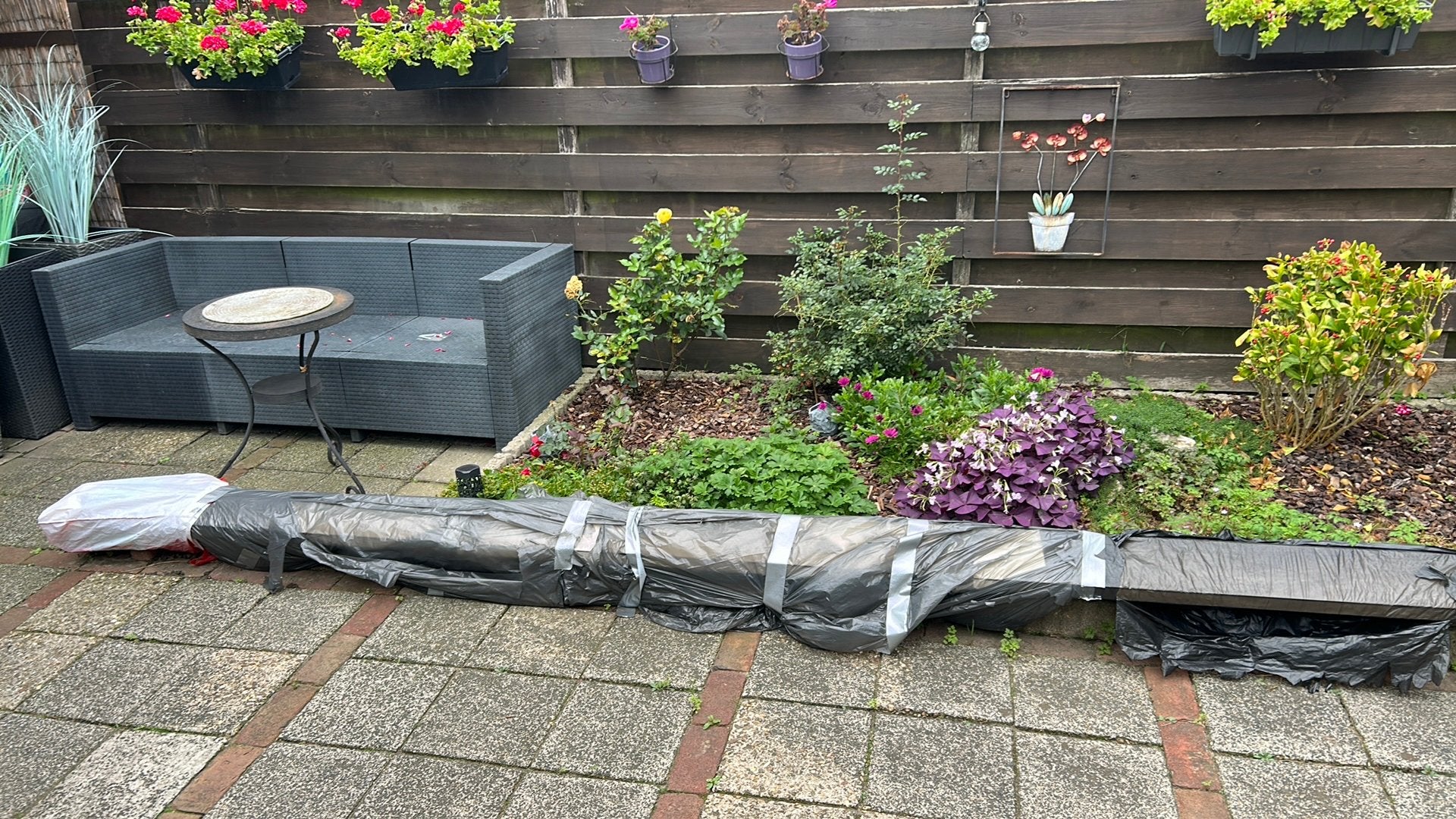 Elektrisch zonnescherm 5,5 meter breed, Tuin en Terras, Ophalen, Gebruikt, 450 cm of meer, Elektrisch