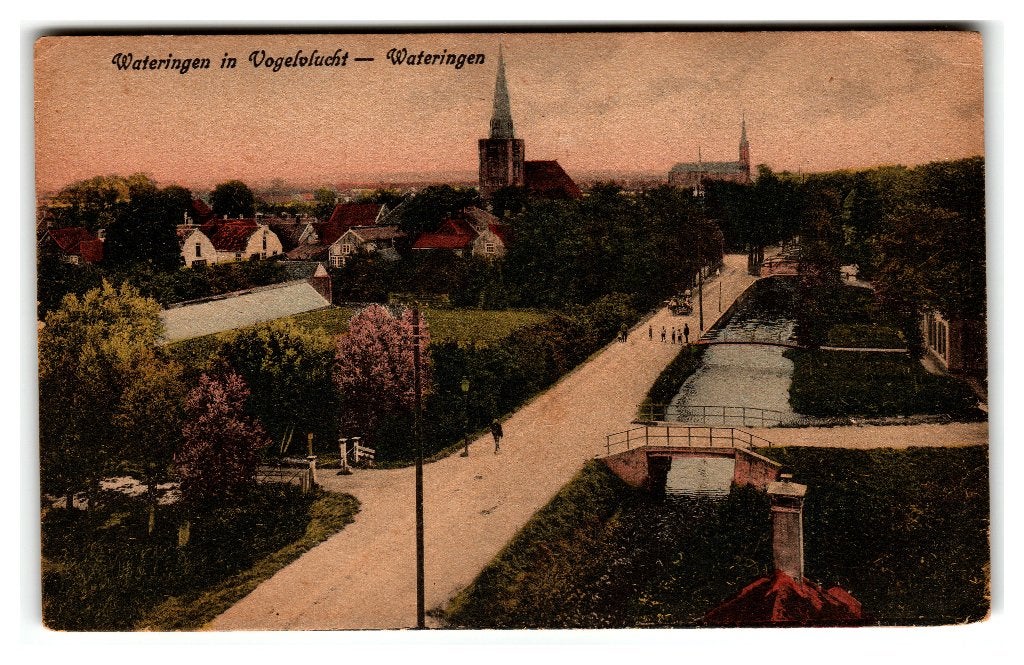 Wateringen, Wateringen in Vogelvlucht, Verzamelen, Ansichtkaarten | Nederland, Verzenden, 1920 tot 1940, Ongelopen, Zuid-Holland