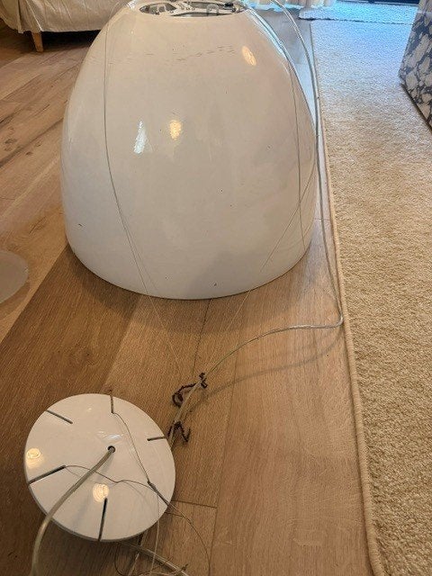 Artemide Nur hanglamp wit glos, Ophalen, Zo goed als nieuw, Metaal, Minder dan 50 cm