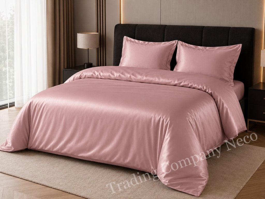 Sleeptime Glossy Pink Satijn Dekbedovertrek 240 x 200/220 cm, Royal Textile B.V., Dekbedovertrek, Ophalen of Verzenden, Roze