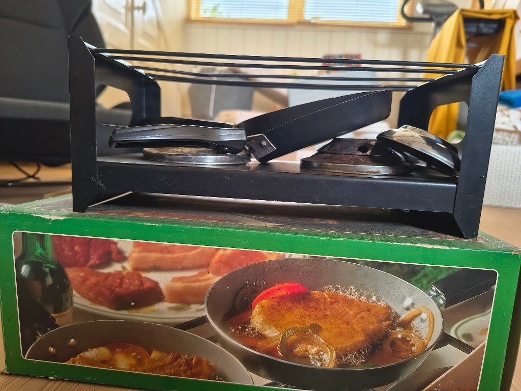 Gourmet set en warmhoudplaat, Ophalen, Gebruikt, Minder dan 4 personen