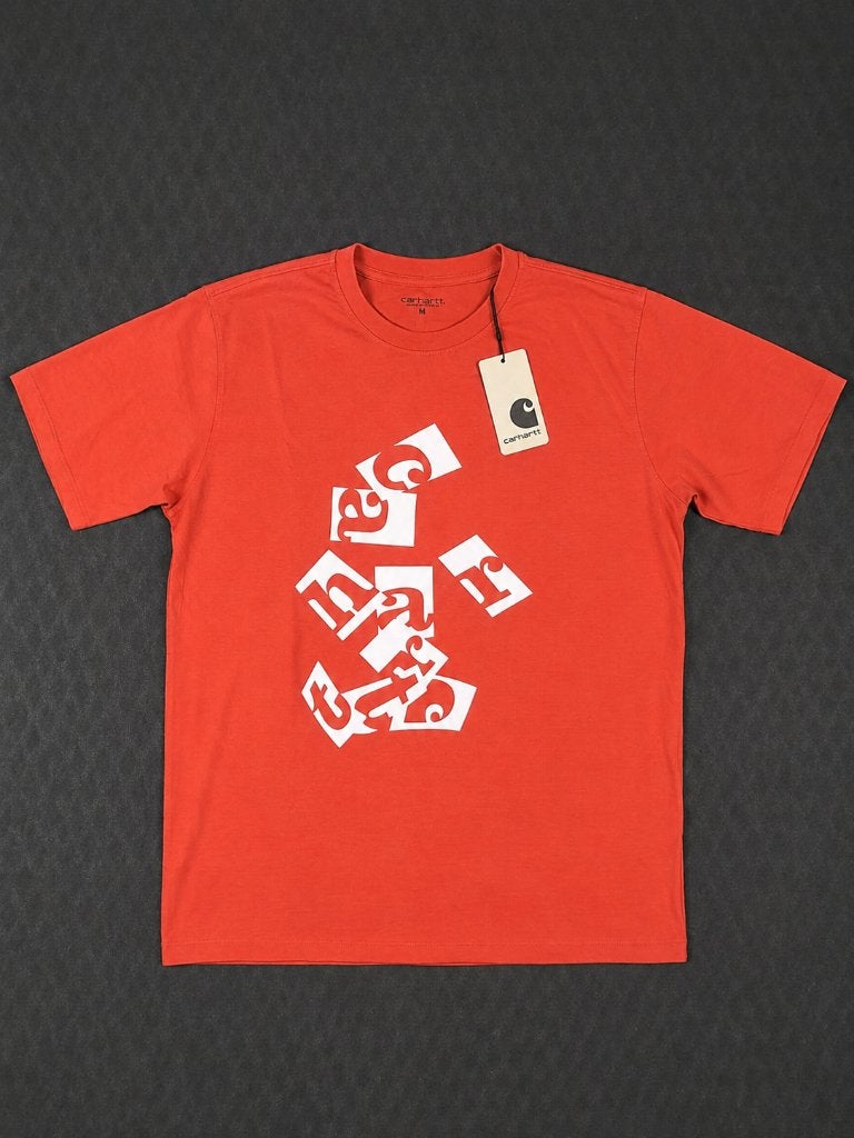 Carhartt WIP T-shirt Heren | Maat M | Rood Graphic Print, Kleding | Heren, T-shirts, Maat 48/50 (M), Carhartt, Nieuw, Ophalen of Verzenden