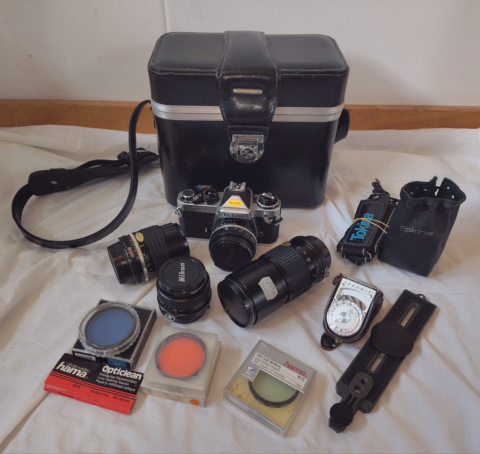 Nikon FE2 spiegelreflex camera + toebehoren, Audio, Tv en Foto, Fotocamera's Analoog, Ophalen of Verzenden, Gebruikt, Spiegelreflex