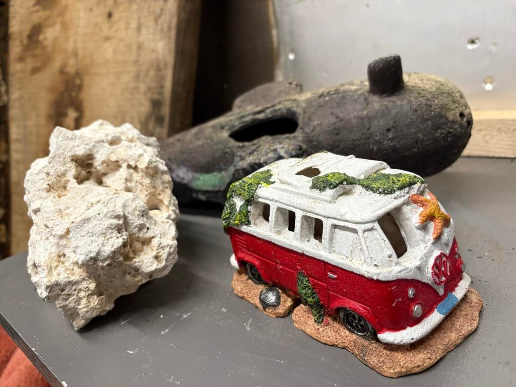Aquarium spullen vw t1 onderzeeër, Ophalen, Plant(en), Steen of Hout
