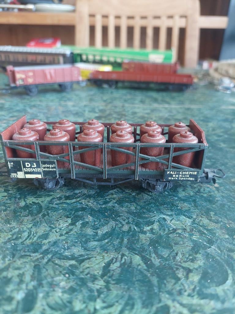 Märklin DB Kali-Chemie platte wagen met containers, Ophalen of Verzenden, Wisselstroom, Wagon, Märklin
