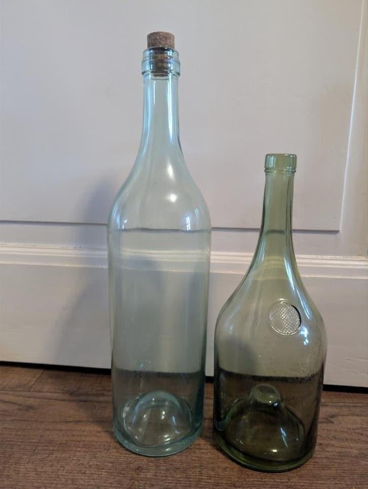 Vintage groene gistingsflessen - Set van 2, Ophalen of Verzenden