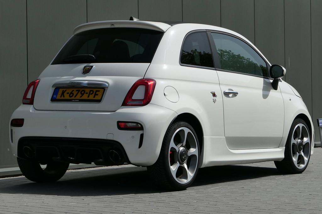 Fiat 500 C 1.4 T-Jet Abarth 595 Leder Clima, Voorwielaandrijving, Cabriolet, Parkeersensor, Wit