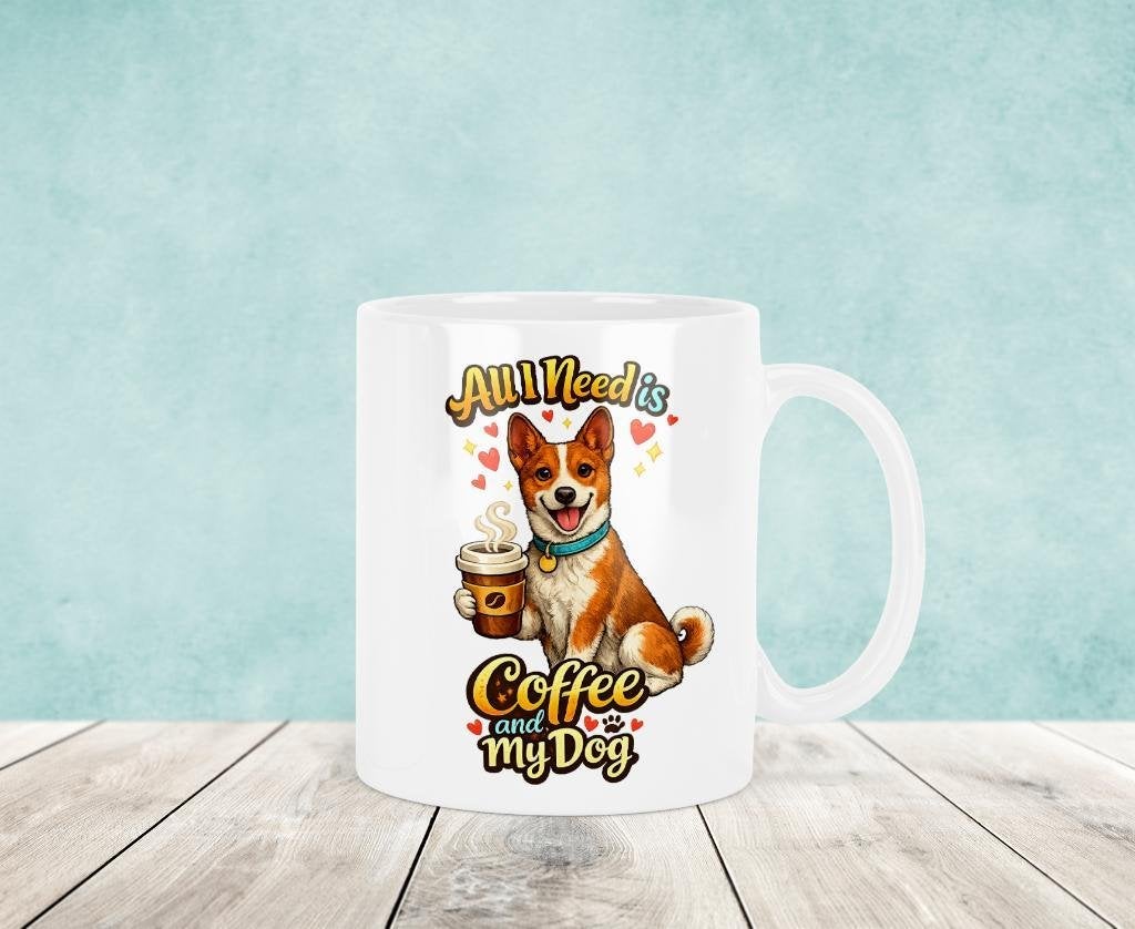 All I Need is Coffee and my Dog - Basenji Mok, Verzenden, Keramiek, Nieuw, Overige stijlen