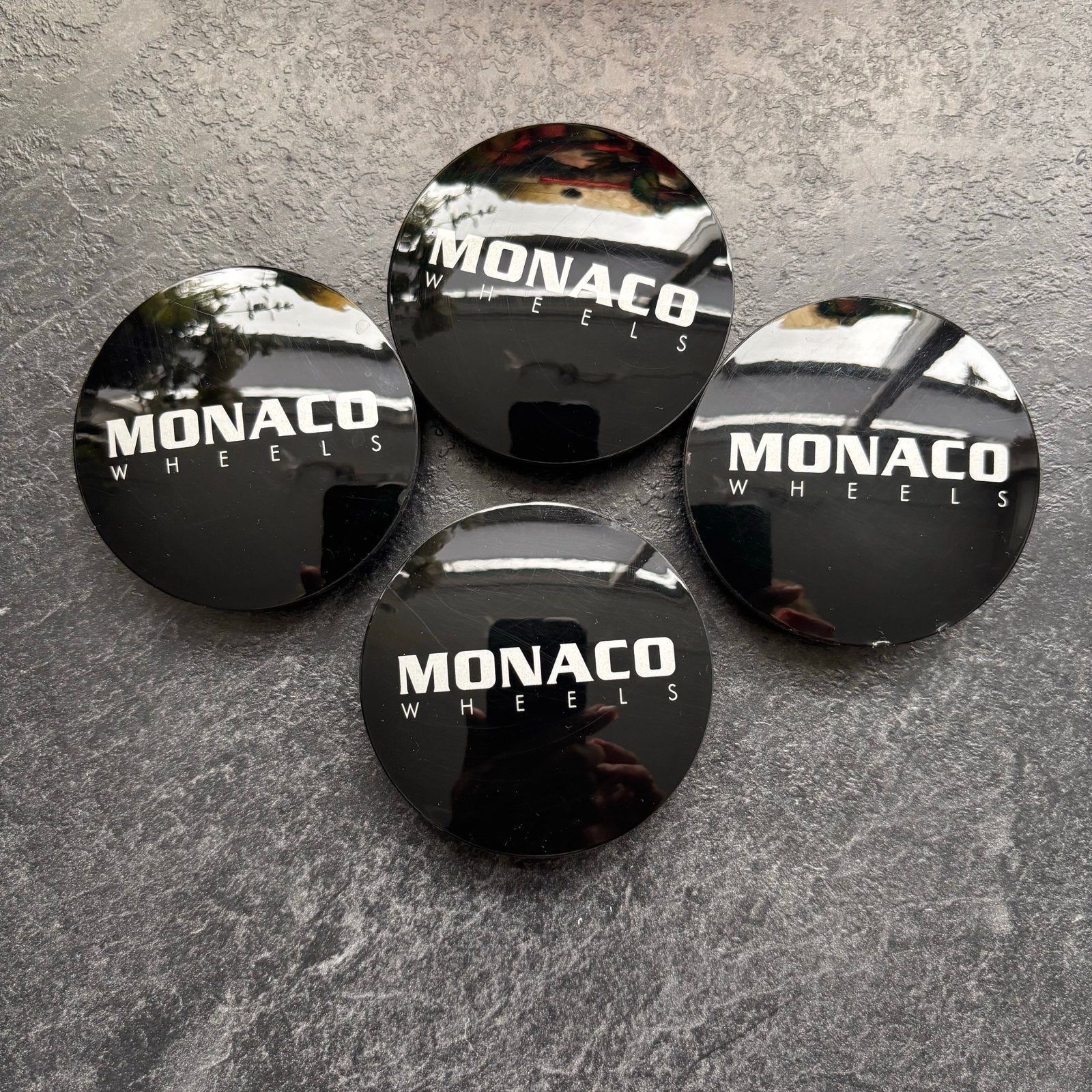 Nieuw Monaco Wheels Naafdoppen, Set van 4, Zwart Hoogglans ), Ophalen of Verzenden, Nieuw