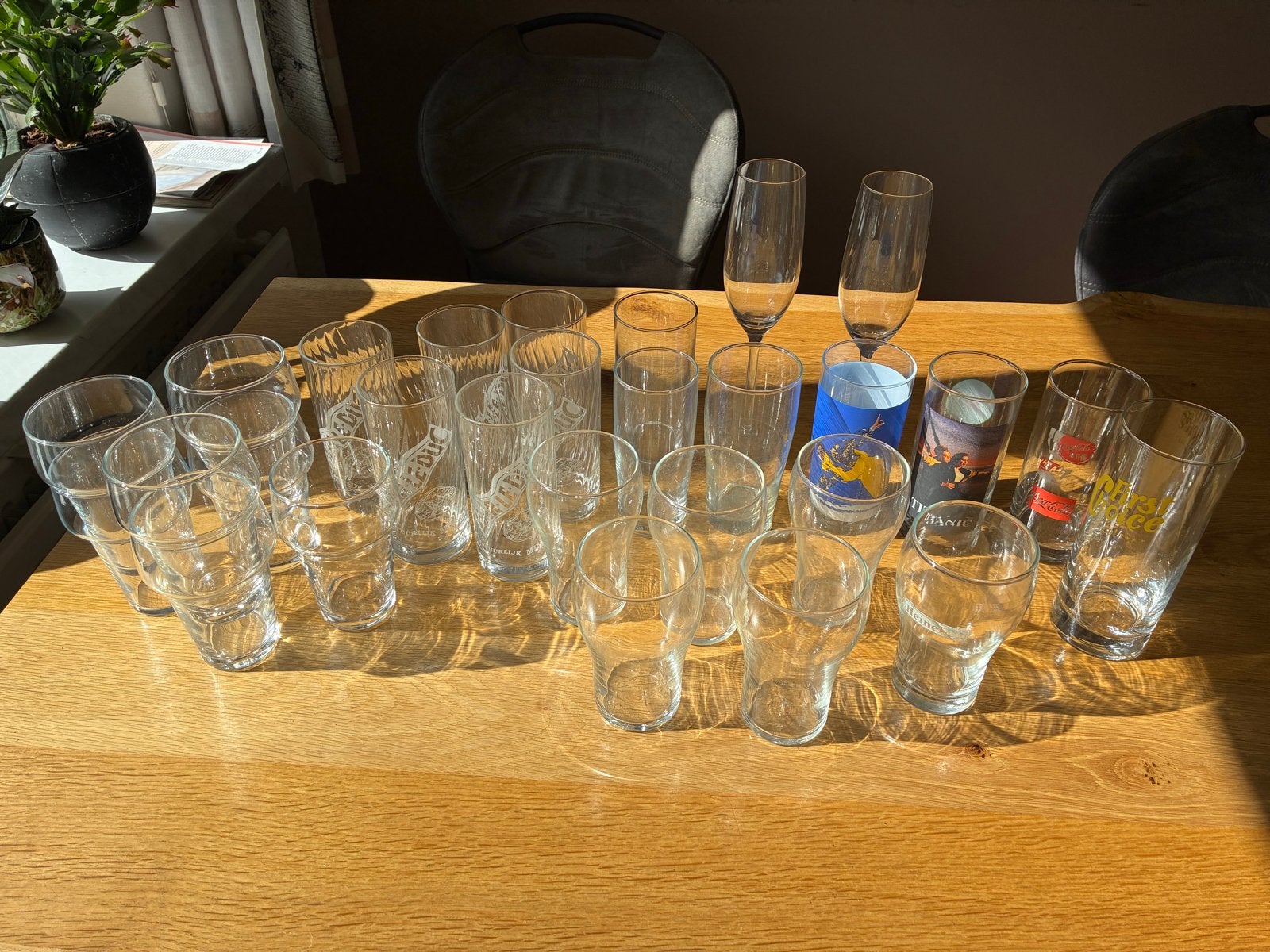 Diverse glazen collectie - Bier, fris en meer, Ophalen of Verzenden, Zo goed als nieuw, Bierglas