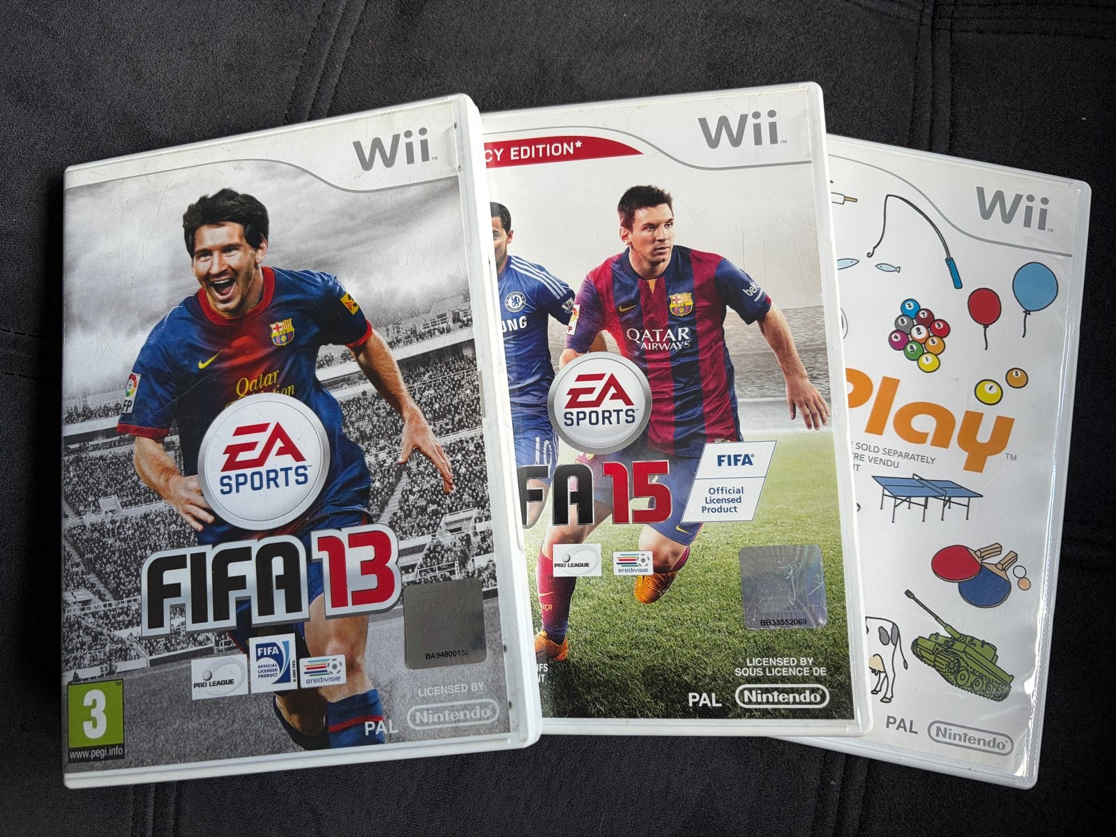 Wii Games: FIFA 13, FIFA 15 & Wii Play - Voetbal & Party, Spelcomputers en Games, Games | Nintendo Wii, Ophalen, Gebruikt, Eén computer