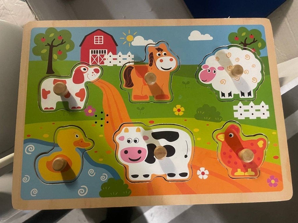 Vormenpuzzel boerderij met geluiden, Ophalen of Verzenden, Gebruikt, Overige typen, Met geluid