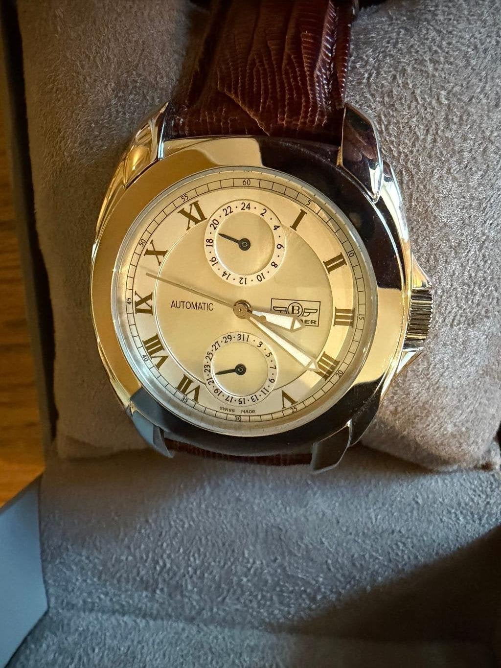 Balmer Swiss Made Automatisch Horloge - Zo goed als nieuw, Overige merken, Leer, Staal, Polshorloge
